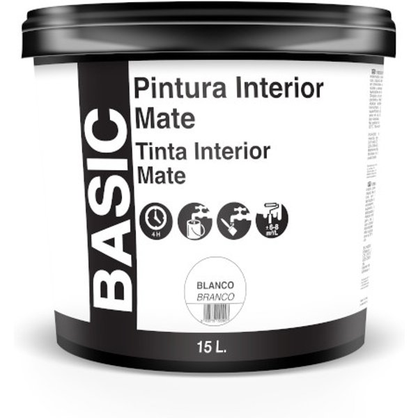 Pintura plástica blanca mate 15 l