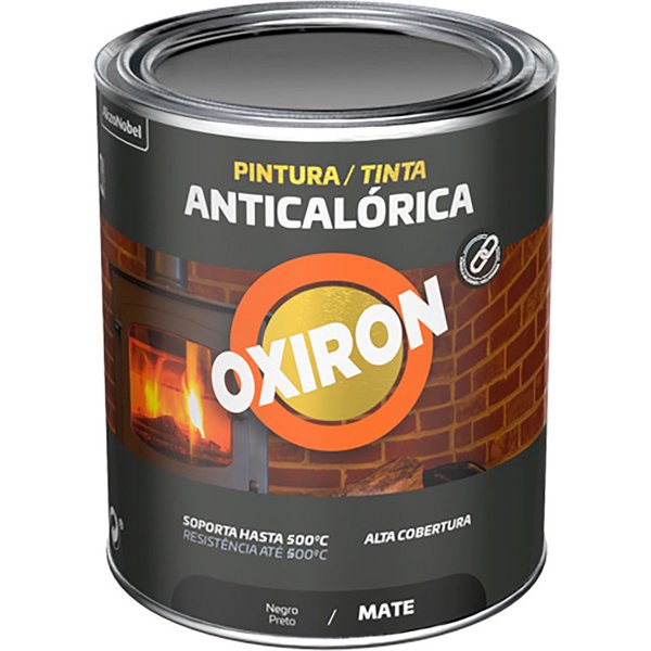 Pintura anticalórica negra 0,75l oxiron