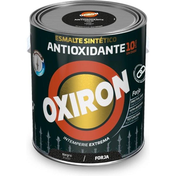 Esmalte antioxidante efecto forja negro 2,5l oxiron