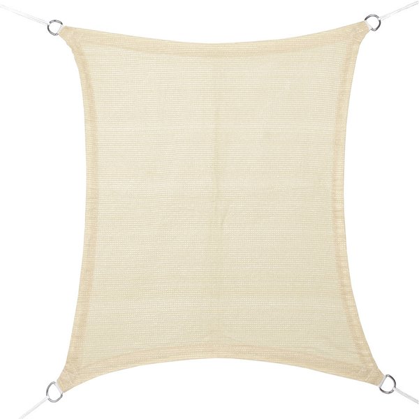 Toldo vela rectangular beige 3x4m