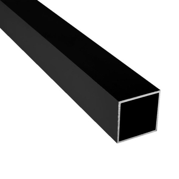 Perfil de mampara de ducha negro 40x20 mm