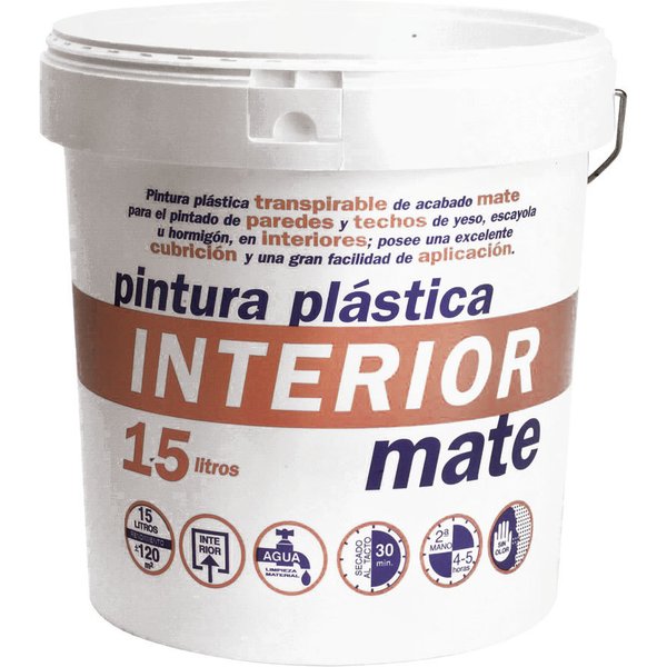 Pintura plastica blanca mate 15l