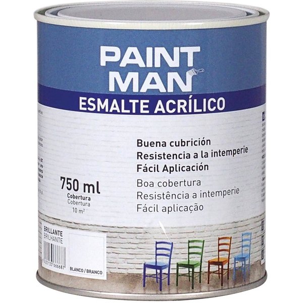 Esmalte acrílico paintman brillante blanco 750 ml
