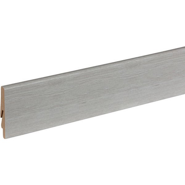 Rodapié ranurado gris claro 225x8x1,5cm