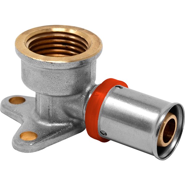 Codo placa rosca h 25mm x 3/4