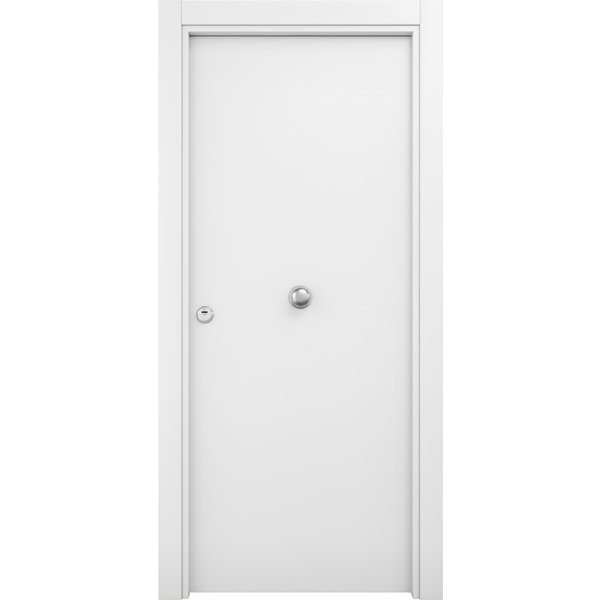 Puerta de entrada galia blanca derecha 206x86cm