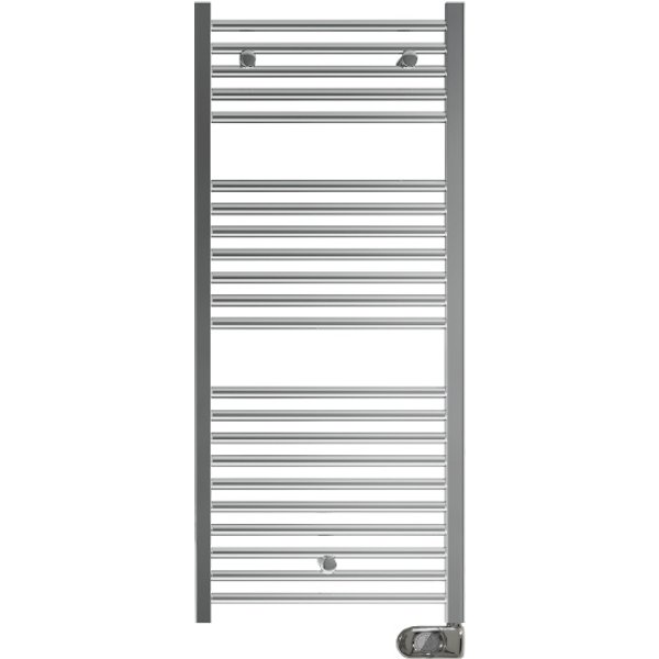 Radiador toallero eléctrico de fluido cromado programable 500w inerzia