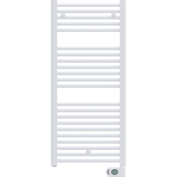 Radiador toallero eléctrico de fluido blanco programable 700w inerzia