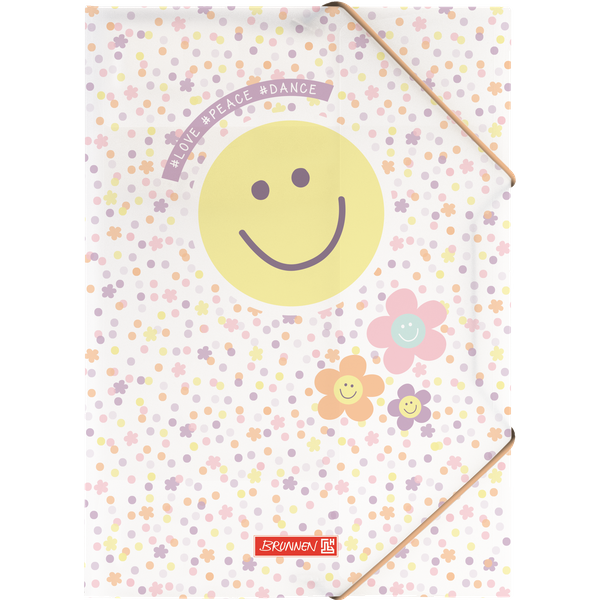 Sammelmappe Happy Hippie für A4 | A4, Füllhöhe: 10 mm, mehrfarbig, pastell