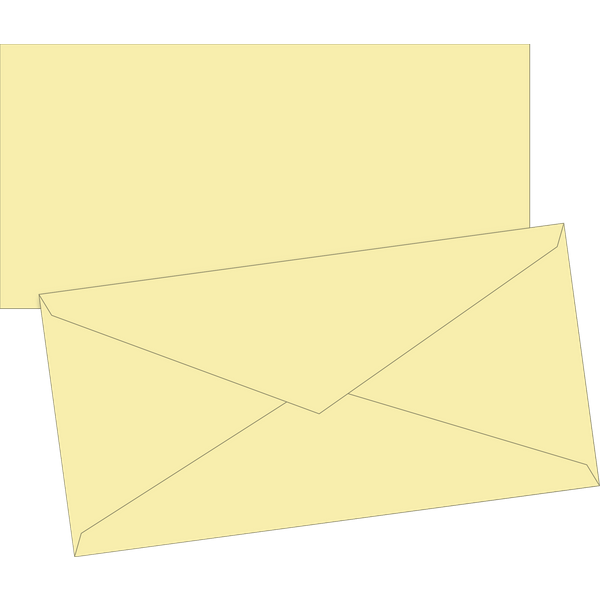 Briefumschläge Universalpapier | DIN lang, 80 g/m², hellgelb, 10 Stück