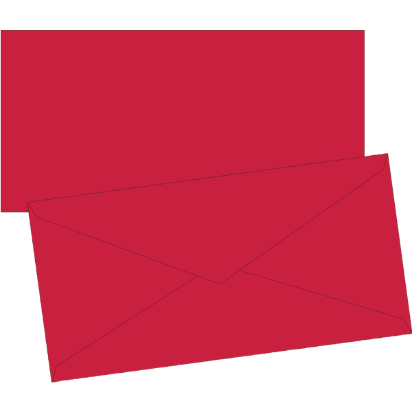 Briefumschläge Universalpapier | DIN lang, 80 g/m², mittelrot, 10 Stück