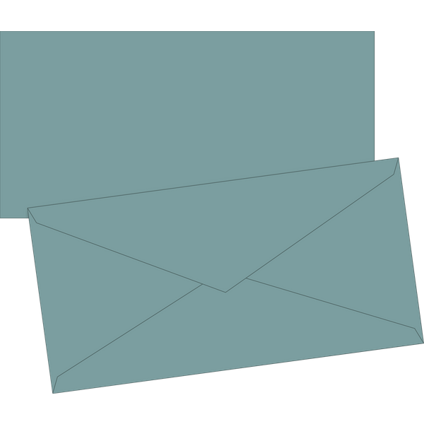Briefumschläge Universalpapier | DIN lang, 80 g/m², petrol, 10 Stück