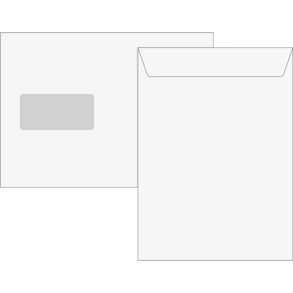 Versandtaschen mit Fenster | 162×229 mm, C5, 90 g/m², weiß, 5 Stück