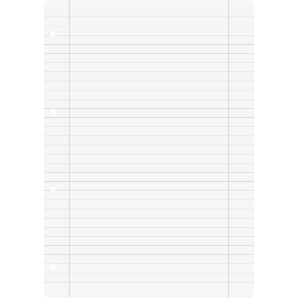 Ringbucheinlagen | A4, liniert mit Randlinie innen und außen, weiß, 100 Blatt
