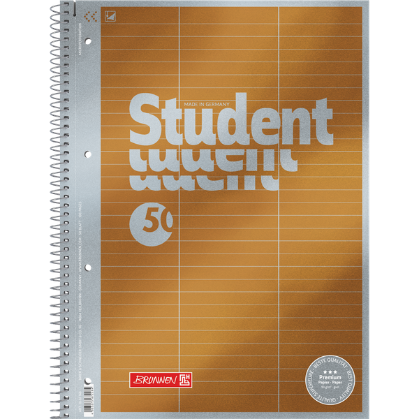 Collegeblock Premium Student „Vokabeln“ | A4, Lineatur 54, 50 Blatt, gelb