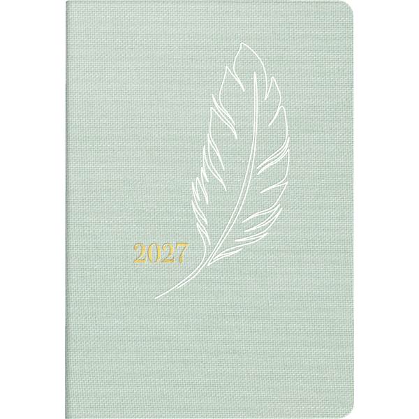 Taschenkalender Design Line Mod. partner/Industrie I 2027 „Feather“ | A7, Textil