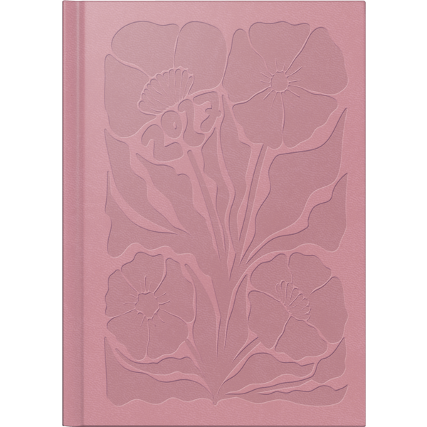 Buchkalender Design Line Mod. futura 2 2027 „Rosie“ | A5, Kunstleder