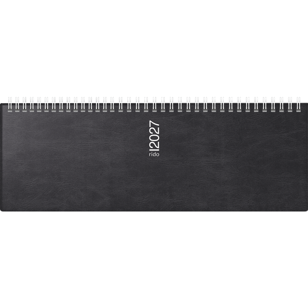 Querterminbuch Mod. septant 2027 | 30,5×10,5 cm, Kunststoff, schwarz
