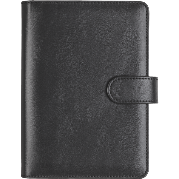 Ringbuch Zeitplansystem Timing 2 | 9,3×17,2 cm, Kunstleder, schwarz