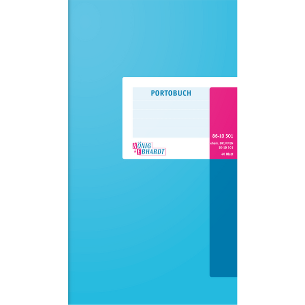 Portobuch | 165×297 mm, 80 Seiten, Karton, magenta/hellblau