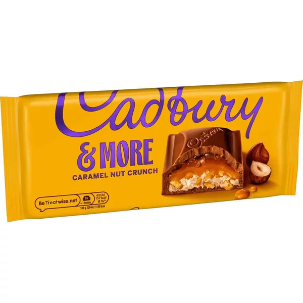 Cadbury Dairy Milk &More Caramel Nut Crunch Bar 200g Box of 15