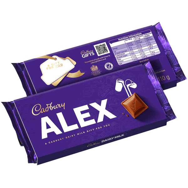 Cadbury Alex Dairy Milk Chocolate Bar with Sleeve 110g