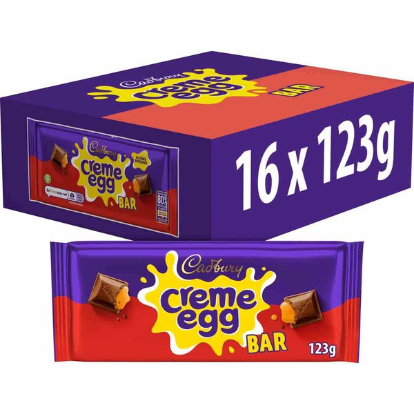 Cadbury Creme Egg Chocolate Bar 123g (Box of 16)