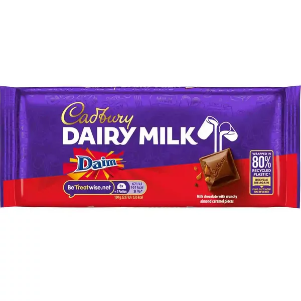 Cadbury Dairy Milk with Daim Chocolate Bar 120g