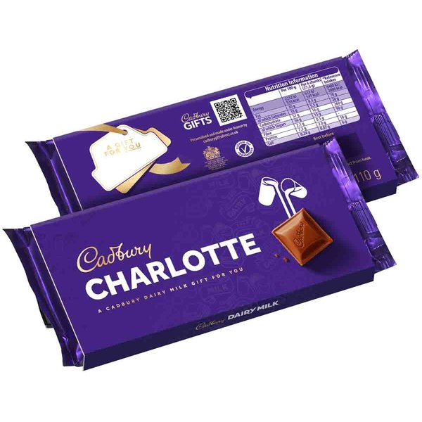 Cadbury Charlotte Dairy Milk Chocolate Bar with Sleeve 110g