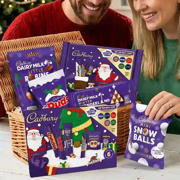 Secret Santa Christmas Chocolate Sharing Basket