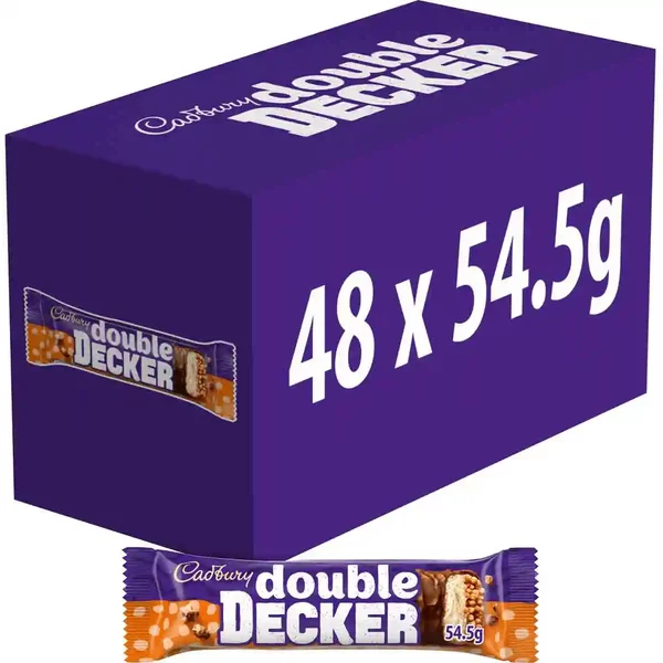 Double Decker Chocolate Bar 54.5g (Box of 48)