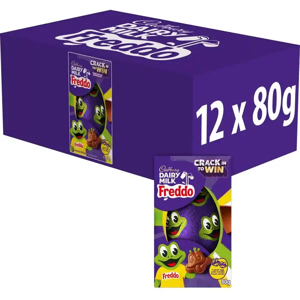 Cadbury Freddo Faces Chocolate Egg 80g (Box of 12)