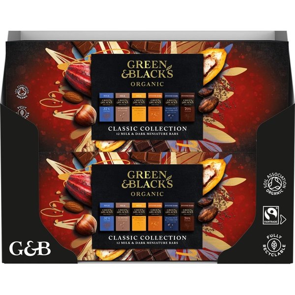 Green & Black's Classic Miniatures Chocolate Bar Collection 180g (Box...