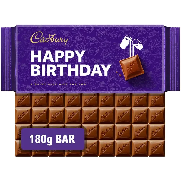 Cadbury Happy Birthday Dairy Milk Chocolate Bar 180g