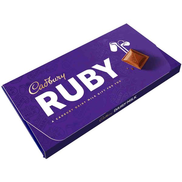 Cadbury Ruby Dairy Milk Chocolate Bar with Gift Envelope 110g