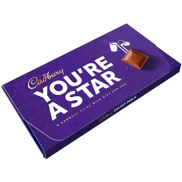 Cadbury Dairy Milk You're A Star Chocolate Bar With Gift Envelope 110g