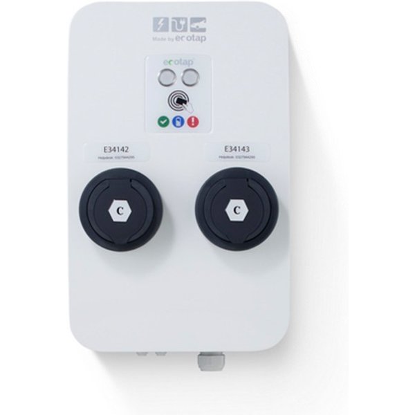 ECOTAP borne murale double Duo Mural 22kW - Type 2 - borne publique et entreprise