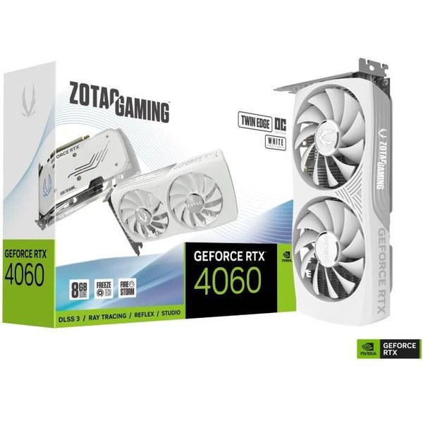 Zotac ZOTAC - Carte Graphique - Nvidia GeForce RTX 4060 Twin Edge OC White 8Go