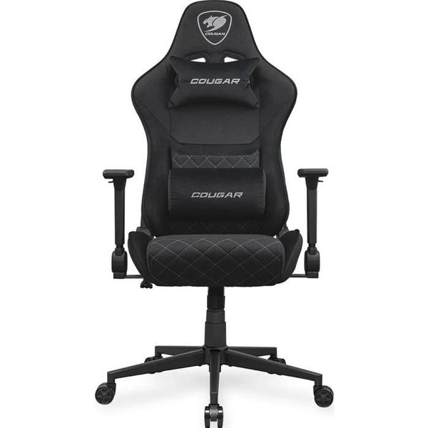 Cougar Chaise Gaming - COUGAR - Armor One V2 - Noir - Réglable en hauteur - Accoudoirs