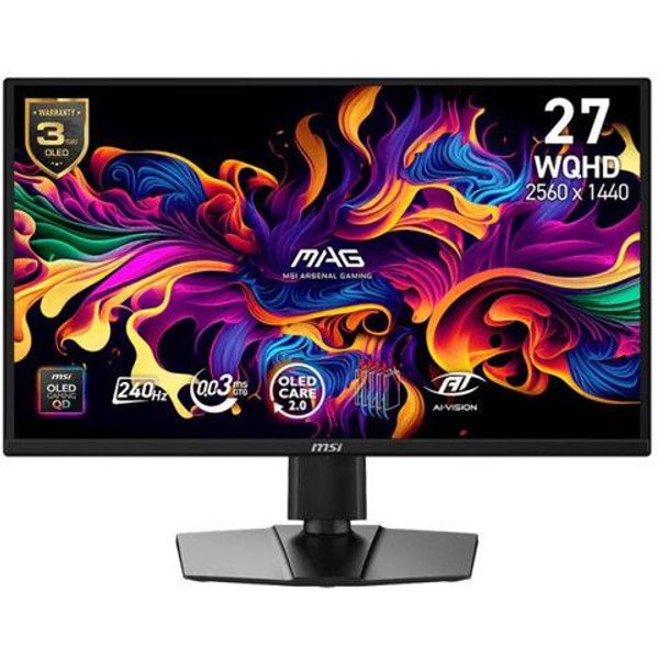 MSI Écran gaming - MSI - MAG 272QP QD-OLED X24 - 27 pouces WQHD - QD-OLED - 240 Hz