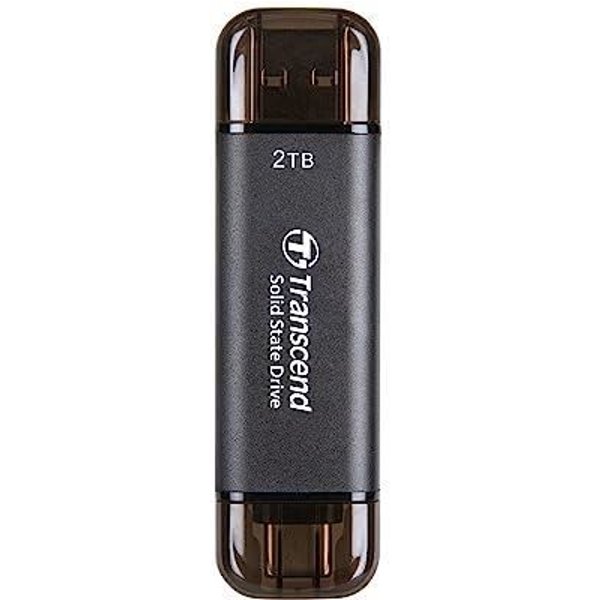 Transcend Disque SSD Externe - TRANSCEND - ESD310C - 2 To - USB-C & USB-A - Portable