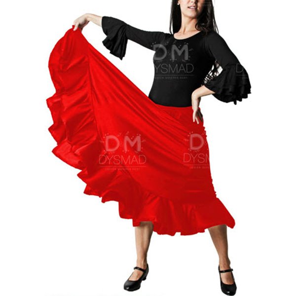 Falda Flamenco Lisa 1 Volante Adulto