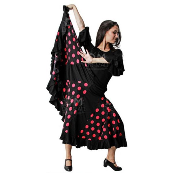 Falda Flamenco Quillas y Lunares Adulto