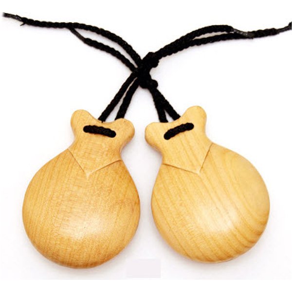 Jale Castañuelas Semiprofesionales Madera Pulida Natural 6