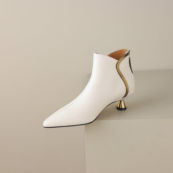 CHIKO Hallie Pointy Toe Kitten Heels Ankle Boots