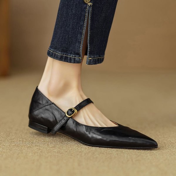 CHIKO Malani Pointy Toe Block Heels Mary Jane Shoes