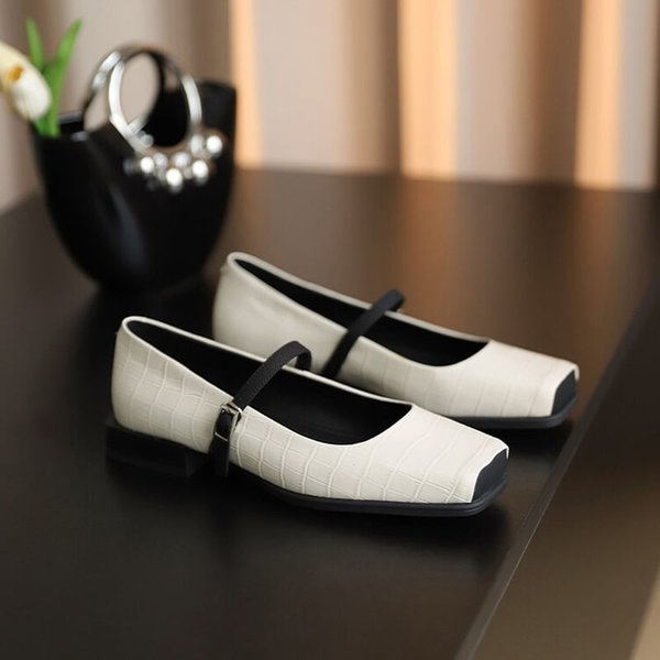 CHIKO Ariah Square Toe Block Heels Mary Jane Shoes