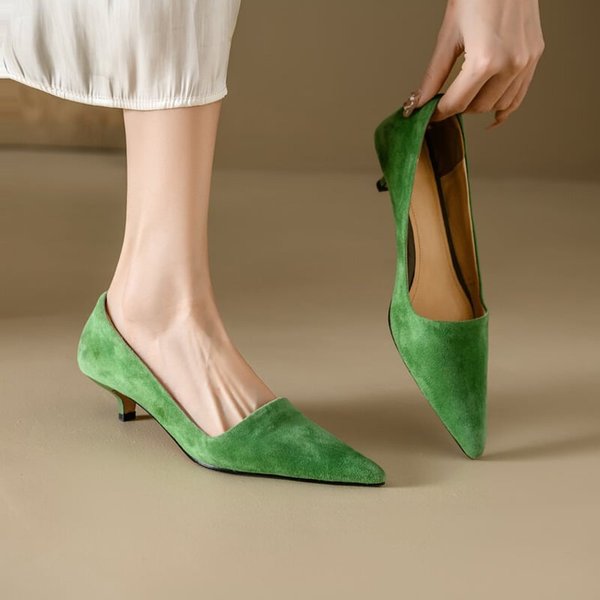 CHIKO Nandalia Pointy Toe Kitten Heels Pumps Shoes