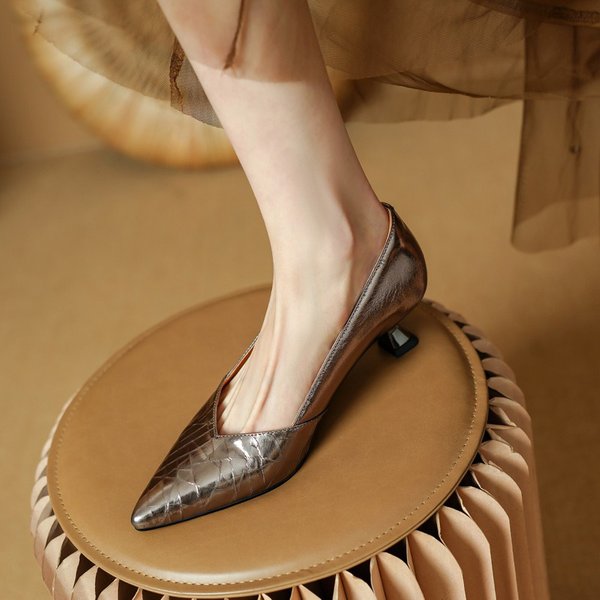 CHIKO Jirina Pointy Toe Kitten Heels Pumps Shoes