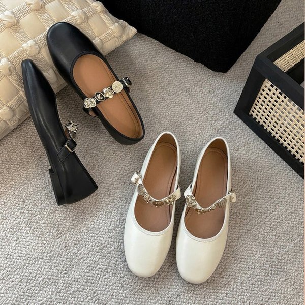 CHIKO Adriene Round Toe Block Heels Mary Jane Shoes